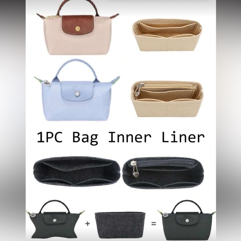 Amazon Women's Tote Bag Set with Inner Liners - Cream, Blue, Black